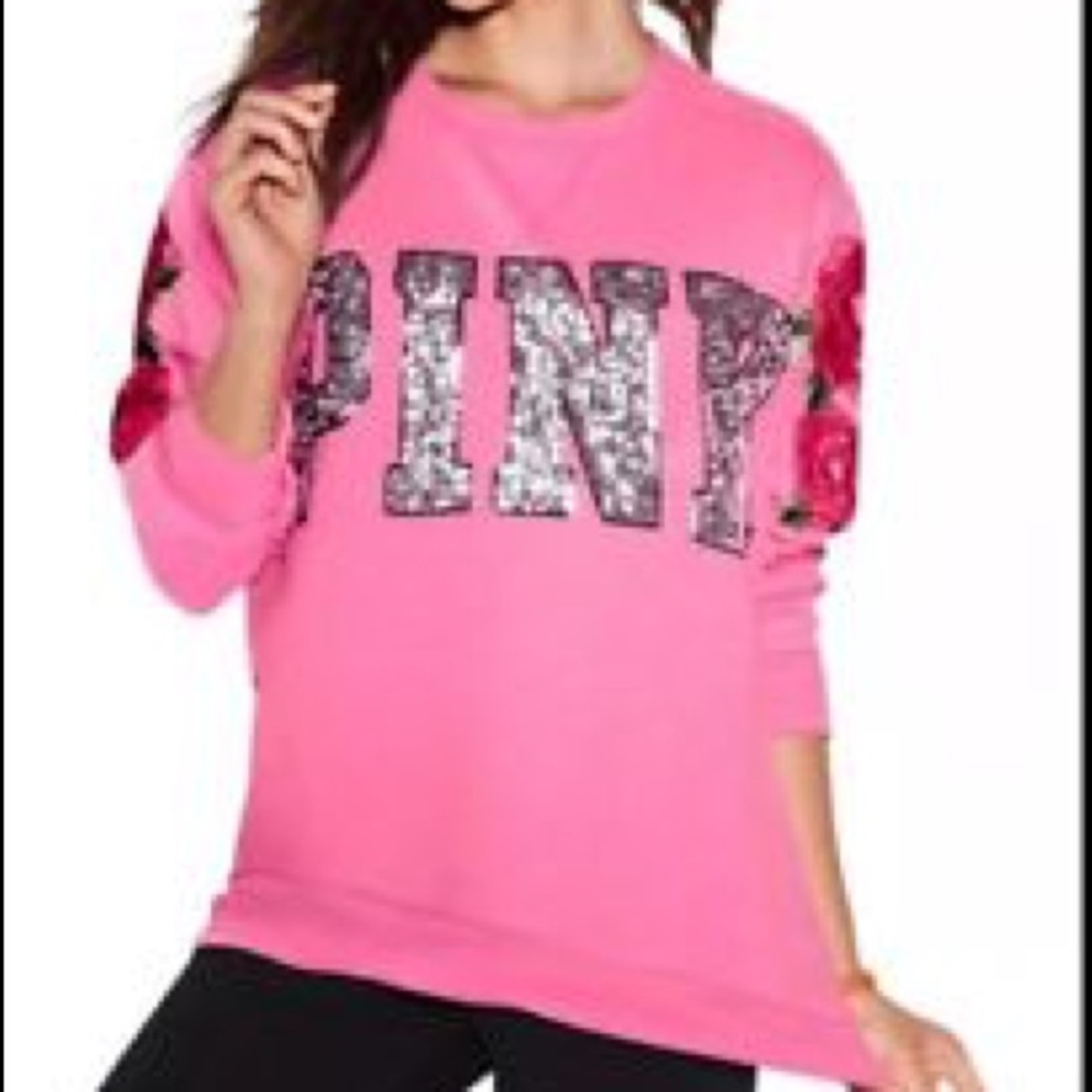 VS Pink sequin crewneck